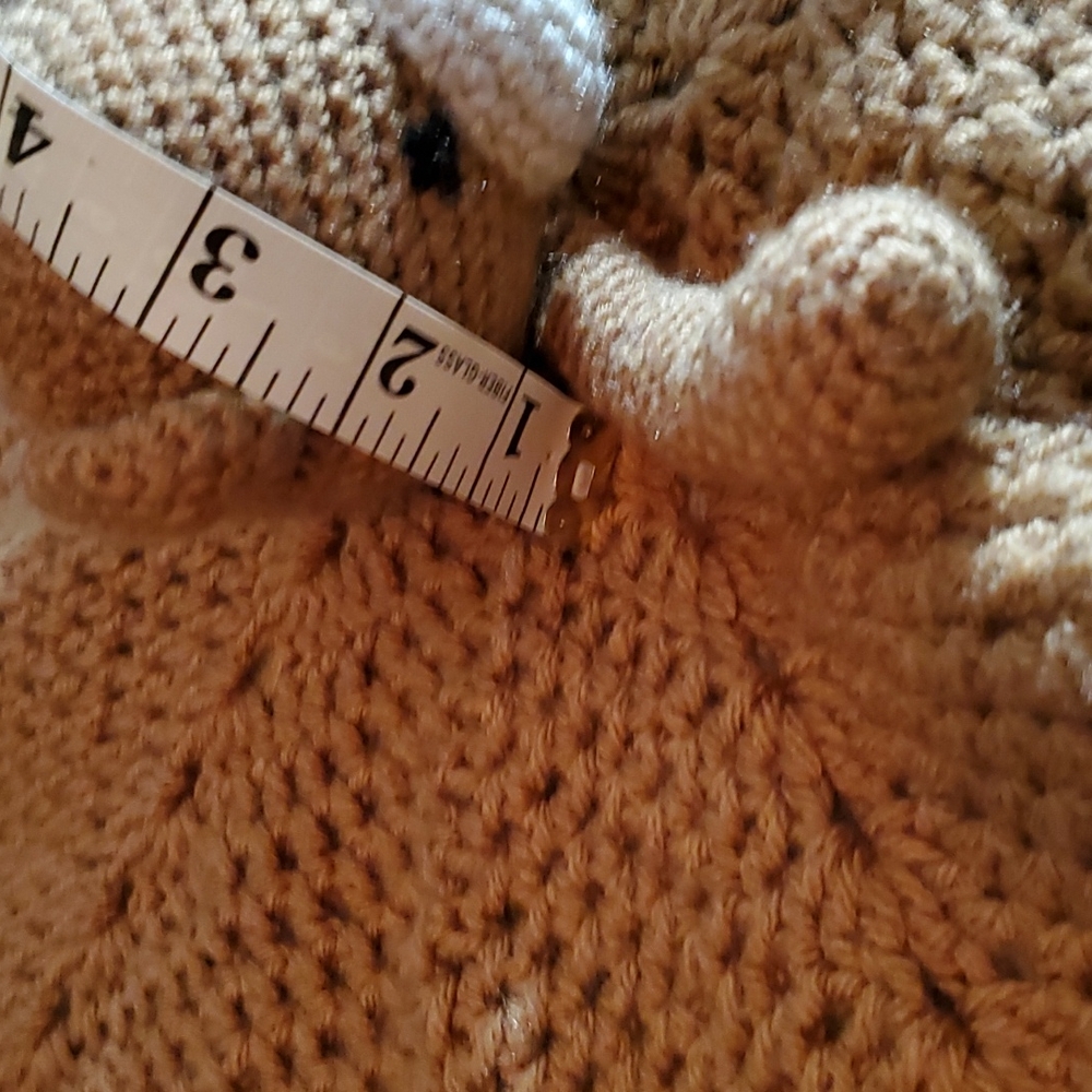 Handmade Knitted 5-Point Star Infant's Teddy Bear Snuggle Blankie-Washable - Picture 14 of 15